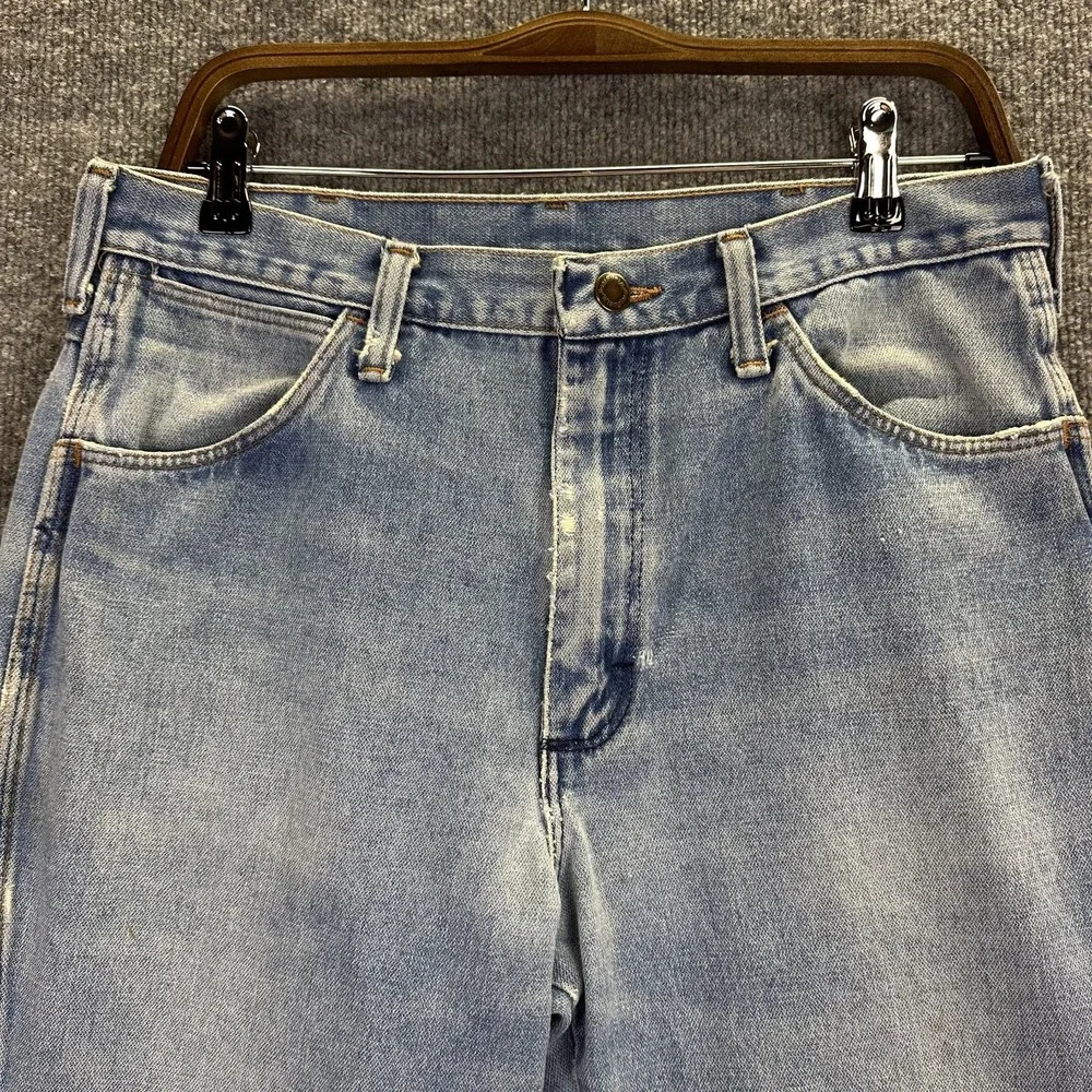 Vintage Wrangler Jeans Womens 8-10 Light Wash Blue Denim Straight Leg Made‎ USA